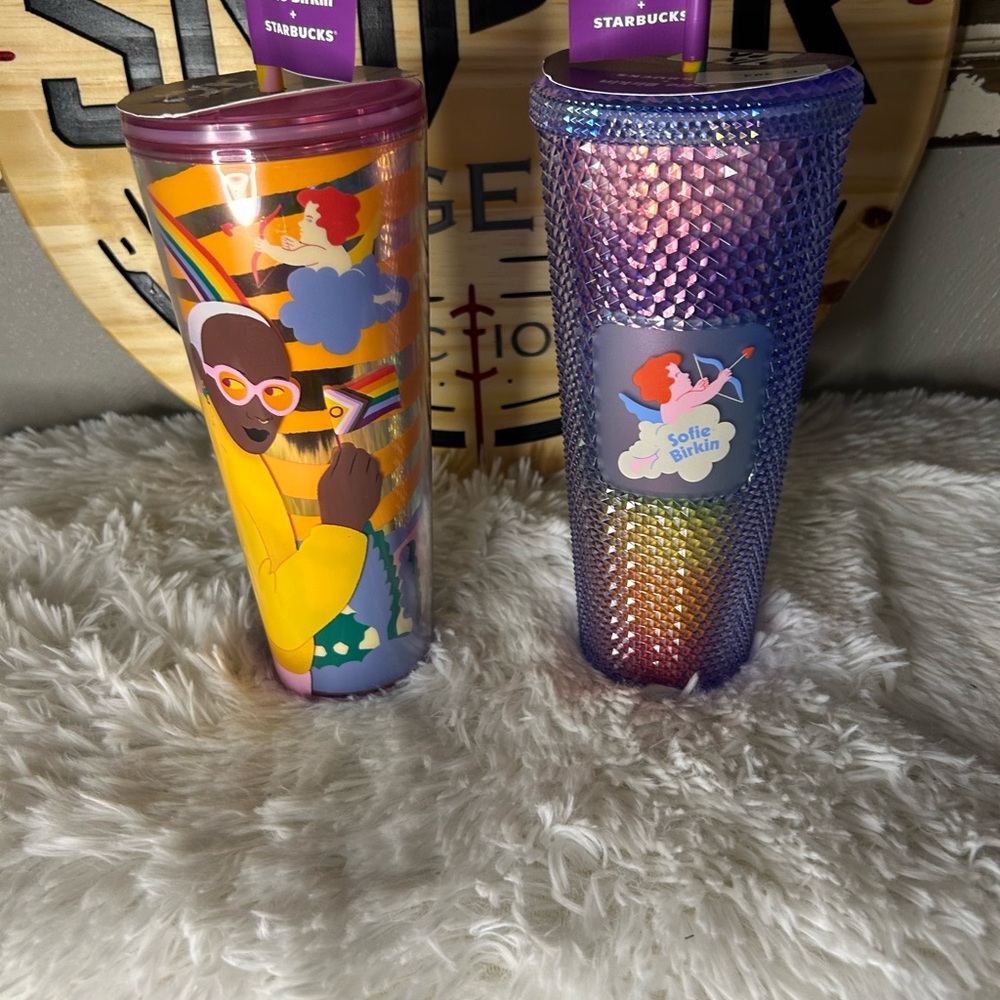 2 Starbucks Sofie Birkin Artistic and Iridescent Tumblers. Brand new, no boxes.